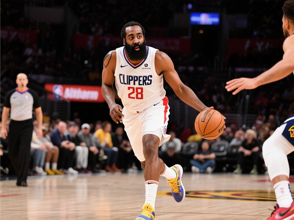 哈登砍28分送8助攻 快船力克掘金夺胜