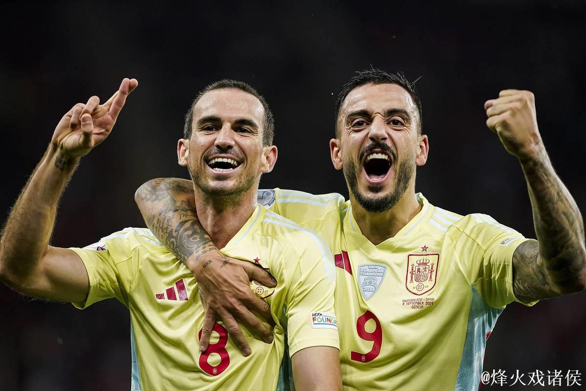 欧国联-何塞卢快速破门法比安梅开二度 10人西班牙4-1战胜瑞士